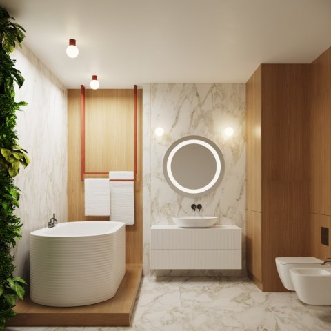 Plafon HALO ochra czerwona IP44