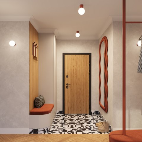 Plafon HALO ochra czerwona IP44