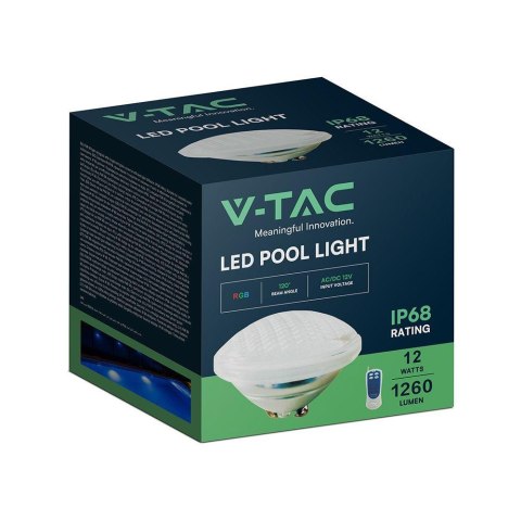 Żarówka LED V-TAC basenowa 12W PAR56 zdalne sterowanie VT-1263 RGB 1200lm