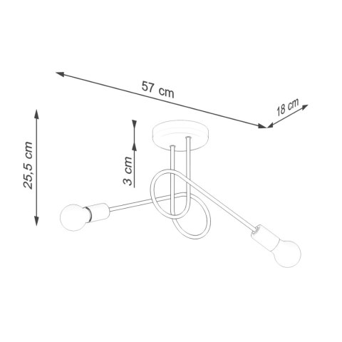 Żyrandol LOOP 2 biały
