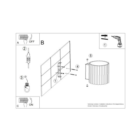 Kinkiet AURA ultramaryna G9