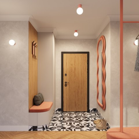 Kinkiet HALO brzoskwiniowy IP44