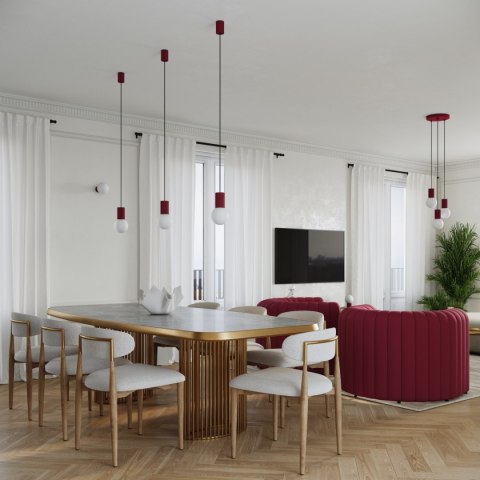 Lampa wisząca HALO 1 burgund