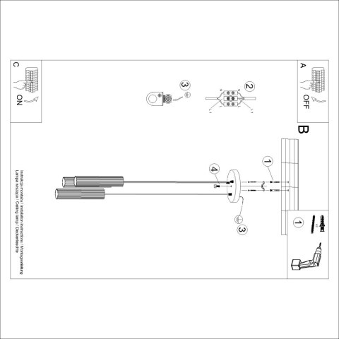 Lampa wisząca KARBON 3P taupe