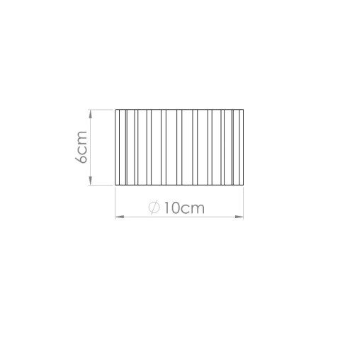 Plafon TUBA RYFLOWANA KARBOWANA  AURA 1 beżowy Gx53 Sollux