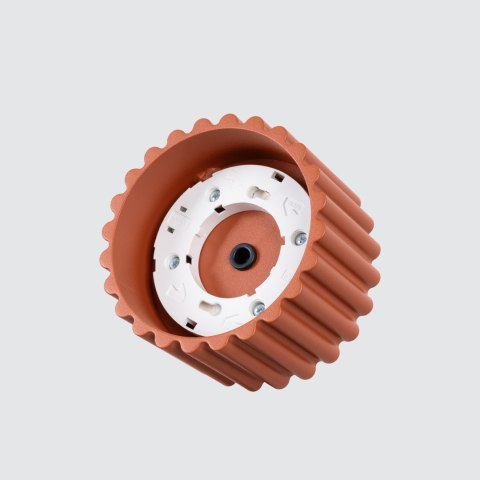 Plafon TUBA RYFLOWANA KARBOWANA  AURA 1 ochra czerwona Gx53 Sollux