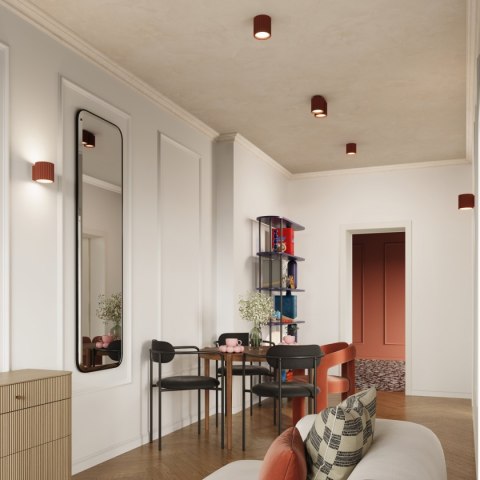 Plafon AURA 1 ochra czerwona GU10