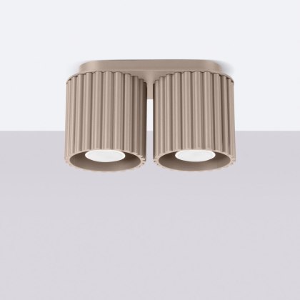 Sollux Lighting Plafon AURA 2 taupe GU10