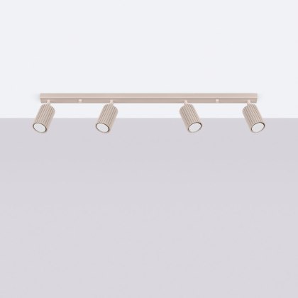 Sollux Lighting Plafon KARBON 4L taupe