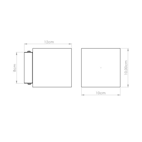 Kinkiet QUAD beton zielona oliwka