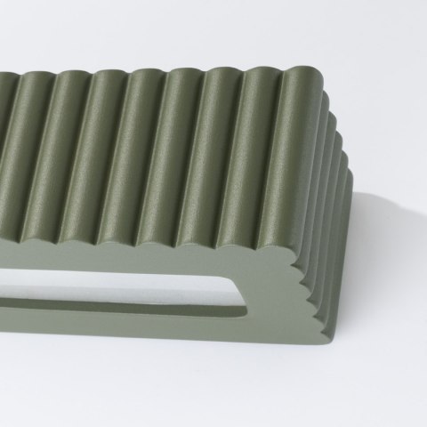 Kinkiet ceramiczny RIGATA zielony oliwkowy