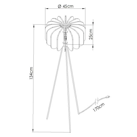Lampa podłogowa MULA 45 granatowa
