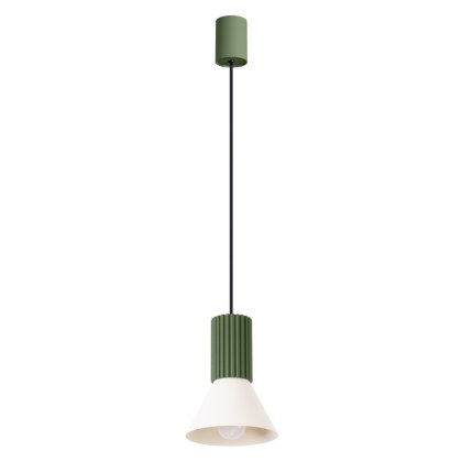 Sollux Lighting Lampa wisząca ESTRIA 1 beżowa/zielona oliwka