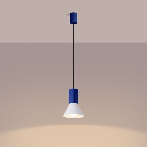 Lampa wisząca ESTRIA 1 biała/ultramaryna