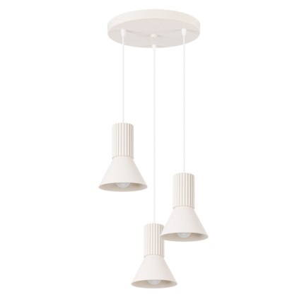 Sollux Lighting Lampa wisząca ESTRIA 3P beżowa