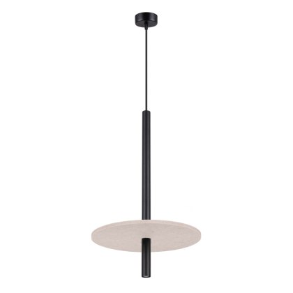 Sollux Lighting Lampa wisząca FELTRO 1 czarna/beżowa