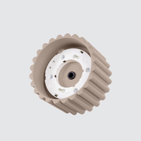 Plafon TUBA RYFLOWANA KARBOWANA  AURA taupe kaszmirowy Gx53 Sollux