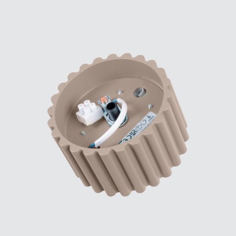 Plafon TUBA RYFLOWANA KARBOWANA  AURA taupe kaszmirowy Gx53 Sollux