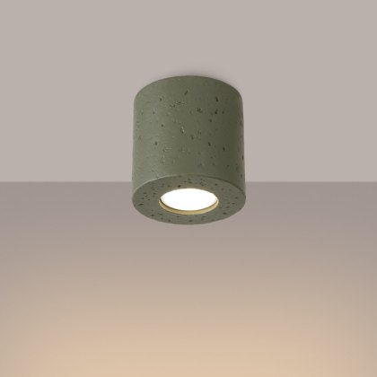 Sollux Lighting Plafon ORBIS beton zielona oliwka