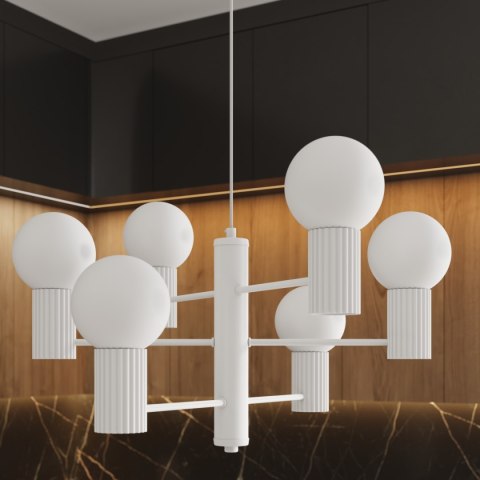 Żyrandol HALO 6 biały