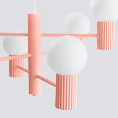 Żyrandol HALO 6 brzoskwiniowy