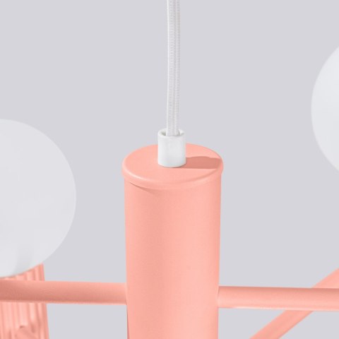 Żyrandol HALO 6 brzoskwiniowy