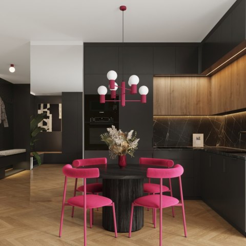 Żyrandol HALO 6 burgund