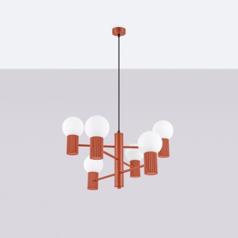 Żyrandol HALO 6 ochra czerwona