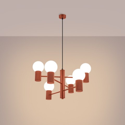 Żyrandol HALO 6 ochra czerwona