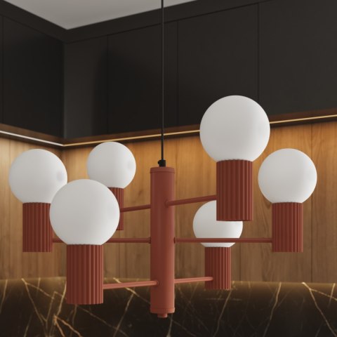 Żyrandol HALO 6 ochra czerwona