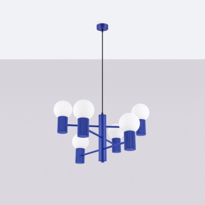 Sollux Lighting Żyrandol HALO 6 ultramaryna