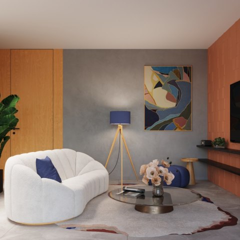 Lampa podłogowa NATT granat