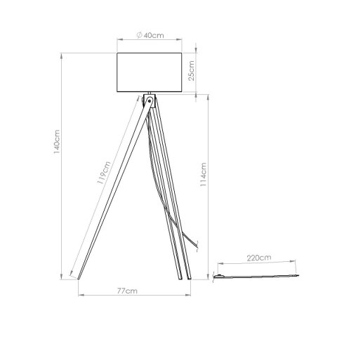 Lampa podłogowa NATT taupe