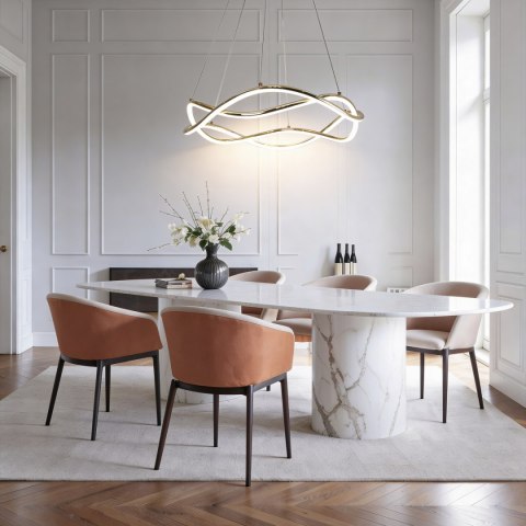 Lampa wisząca Infania złota LED CCT Light Prestige