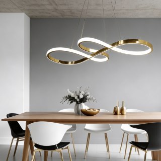 Lampa wisząca Twist złota LED CCT Light Prestige