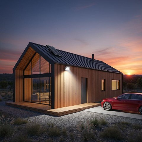 Naświetlacz LED solarny V-TAC 30W pilot auto timer czujnik ruchu IP65 CCT VT-432CCT 4000K-6000K 4800lm 3 lata gwarancji