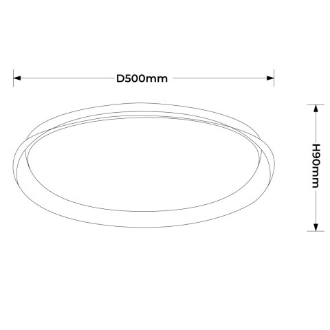 Plafon Trego 50 cm biały LED CCT Light Prestige