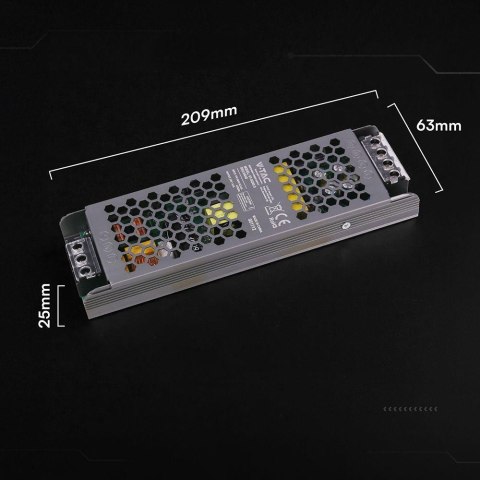 Zasilacz do LED modułowy montażowy SLIM V-TAC 200W 24V 8.25A IP20 filtr EMI VT-24202-S