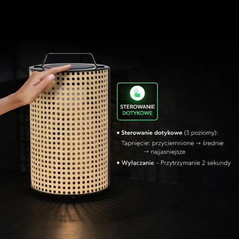 1.2W LED Solar Lamp With Lithium Battery (20*20*34cm) 2800K-3200K