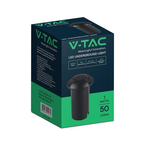 1W LED UNDERGROUND LIGHT 6400K BLACK BODY IP67