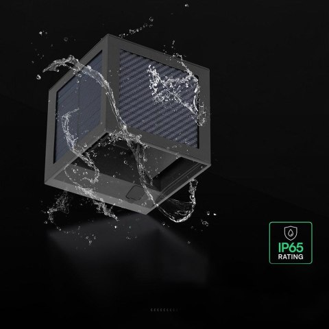 2.25W LED Solar Wall Light 3in1 Black Body IP65 PIR Sensor