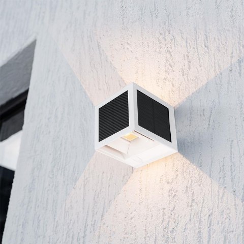 2.25W LED Solar Wall Light 3in1 White Body IP65 PIR Sensor