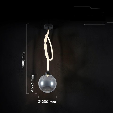 20W LED Decorative Hanging Lamp D:230 Smoky+White 3000K