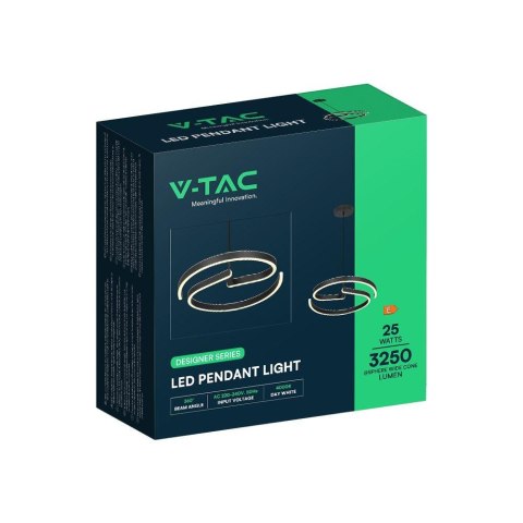 25W LED DECORATIVE HANGING LIGHT 400x60MM 4000K SANDY BLACK