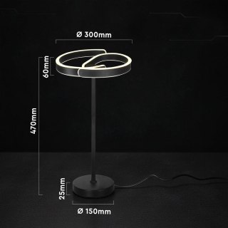 25W LED DECORATIVE TABLE LIGHT 4000K MATT BLACK