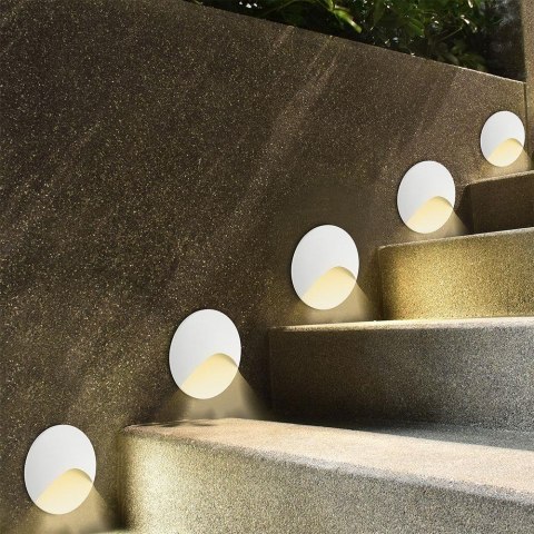 3W LED STEP LIGHT 3000K ALUMINIUM BODY WHITE RD IP65