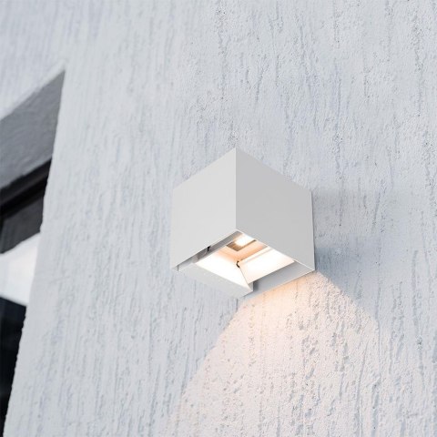 3W LED Solar Wall Light 3in1 White Body IP65 Charging Type C PIR Sensor