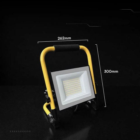50W LED Floodlight CREE CHIP Black Body L Stand EU Plug 4000K