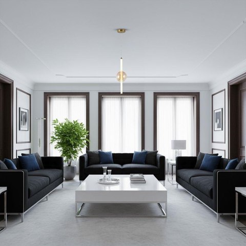 8W LED Decorative Hanging Light D150-H510 Gold+Amber+White 3000K