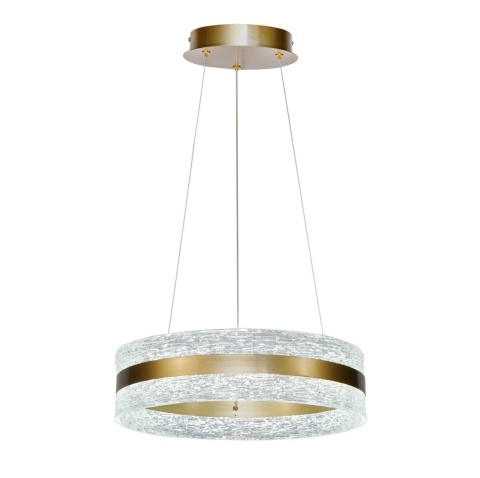 LAMPA WISZĄCA Z KRYSZTAŁKAMI ŻYRANDOL ZŁOTY CASTILLO 40 ZMIENNA BARWA